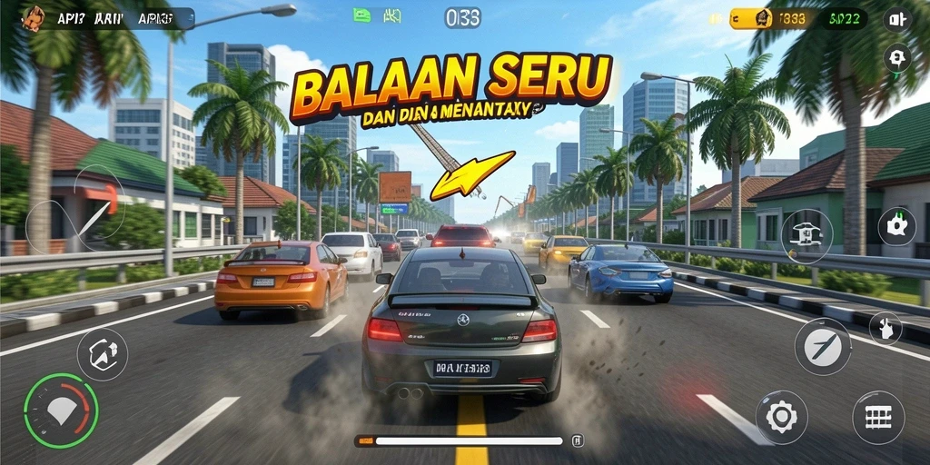 Tangkap momen seru balapan di API33 dengan tampilan grafik yang menawan.
