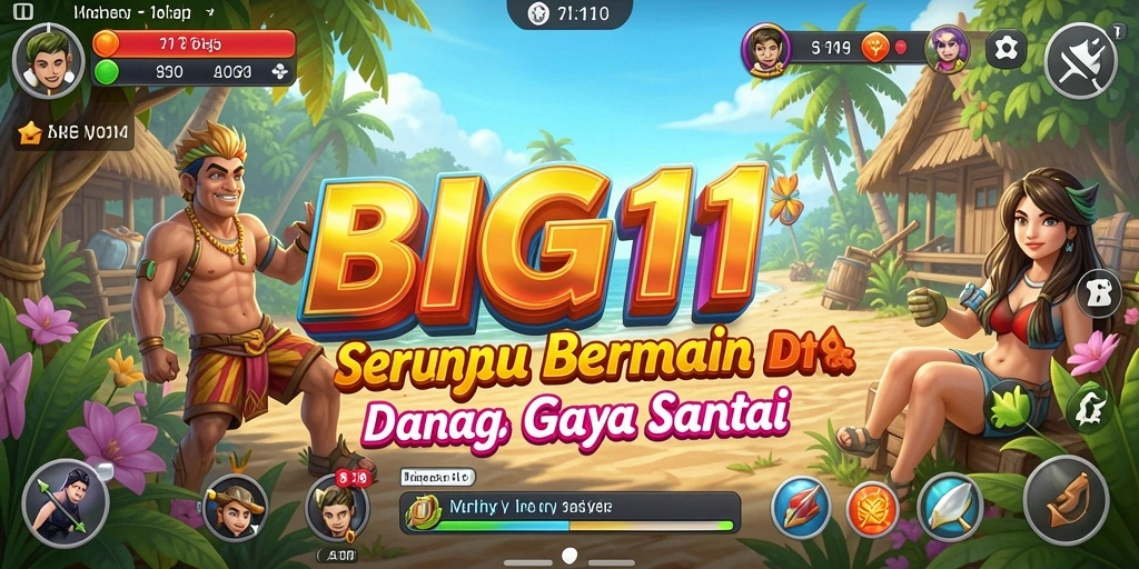 Tampilan gameplay menarik dari BIG11 yang penuh warna.