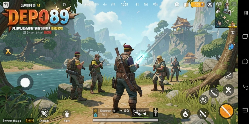 Screenshot DEPO89 menampilkan petualangan seru di dunia terbuka.