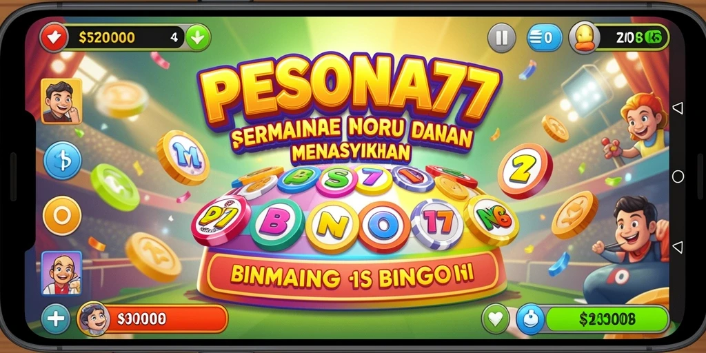 Tampilan gameplay PESONA77 yang seru dengan kartu Bingo.