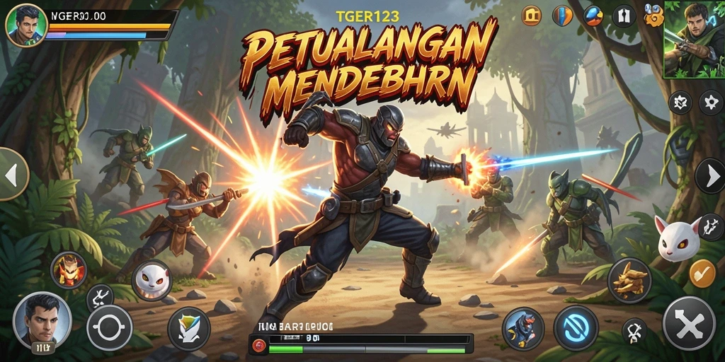 Tampilan gameplay mendebarkan dari TGER123 dengan aksi menegangkan.