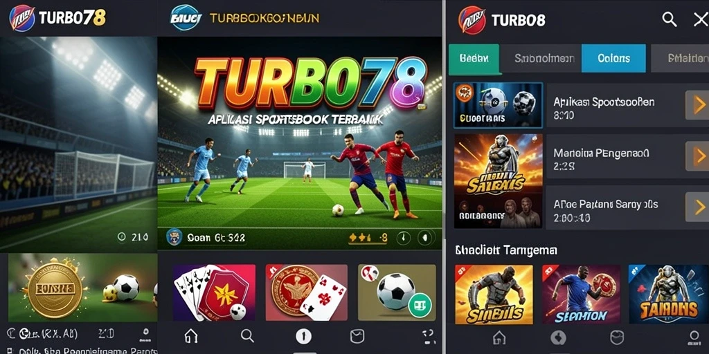 Tampilan utama TURBO78 dengan berbagai opsi taruhan olahraga.